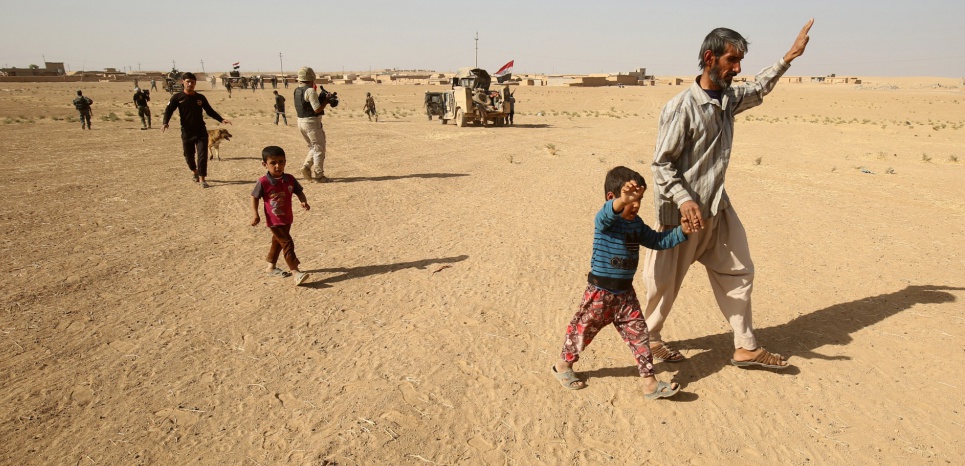 enfants irakiens, bataille de Mossoul