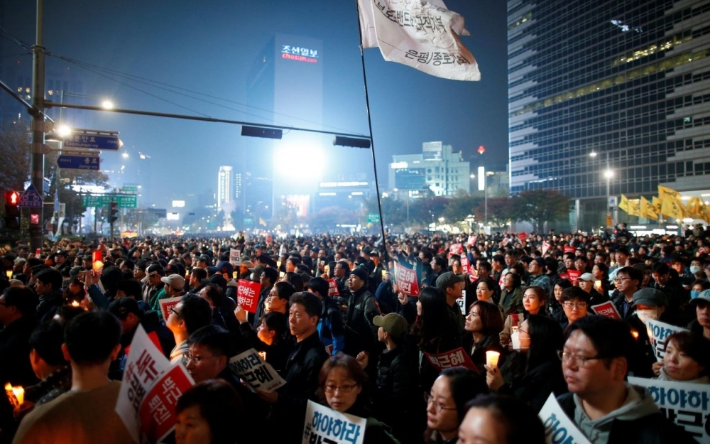 manifestation en Corée du Sud