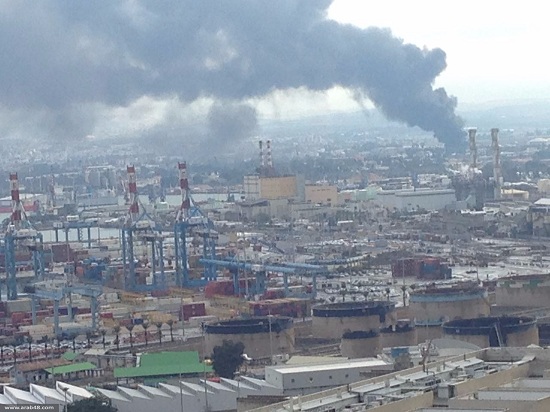 Incendie dans une raffinerie de Haïfa (Photo Arabs48)