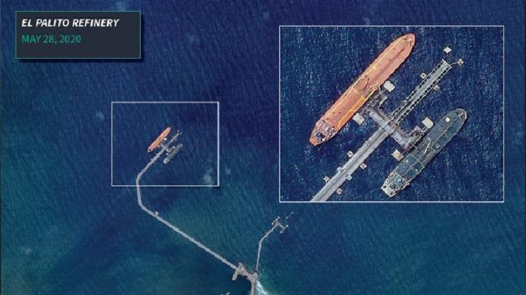 Fortune, le premier des cinq pétroliers iraniens, est arrivé aux côtes vénézuéliennes, le 25 mai 2020. ©Planet