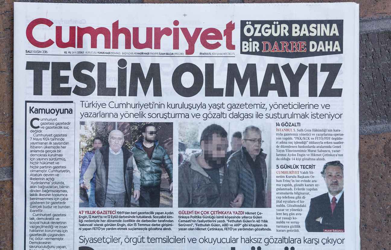 Arrestation de journalistes en Turquie, Cumhuriyet