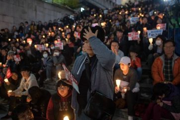 Manifestation, Corée du Sud
