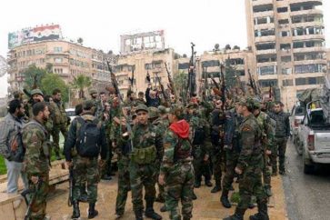 L'armée syrienne dans le quartier Masaken Hanano
