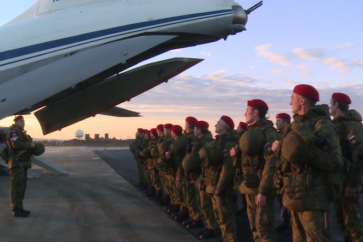 Un bataillon de la police militaire russe