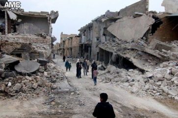 Des destructions dans la ville al-Bab après un bombardement turc