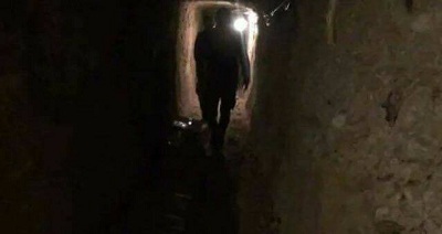Tunnel dans le sous-sol des vergers de Qaboune