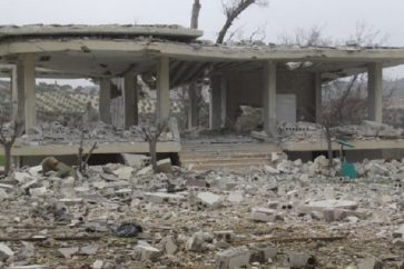Destruction à Afrine. (source: agence kurde Hawar News)