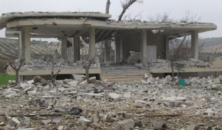 Destruction à Afrine. (source: agence kurde Hawar News)