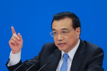 BEIJING, CHINA - MARCH 15:  Chinese Premier Li Keqiang speaks during a press conference after the closing of the Fifth Session of the 12th National People's Congress (NPC) at the Great Hall of the People on March 15, 2017 in Beijing, China.  (Photo by Lintao Zhang/Getty Images)