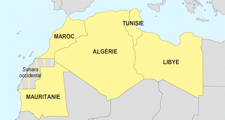 maghreb carte du monde