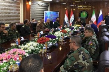 Une réunion des commandants militaires irakiens, syriens, iraniens et russes s’est tenue le jeudi 30 mai 2019, à Bagdad, sous la présidence du major général Saad Mozher al-Allaq, responsable des services de renseignement militaire irakiens. ©IRNA