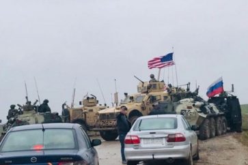 Lors du clash ente les forces US et les forces russes à Hassaké le 30-3-2020