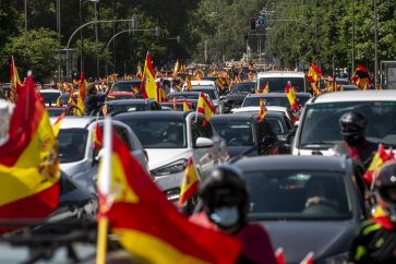 Manifestation anticonfinement en Espagne