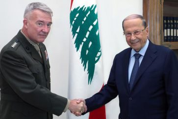 Lors de la récente visite du général Kenneth McKenzie au Liban. Avec le chef de l'Etat Michel Aoun.