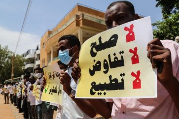 Des manifestations contre l'accord de normalisation ont eu lieu samedi à Khartoum.