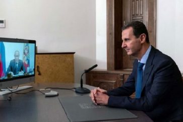 Visioconférence entre Poutine et Assad