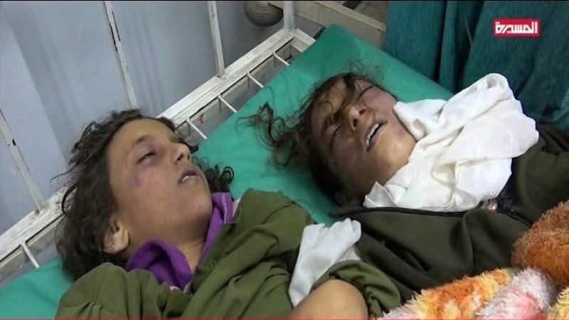Des victimes du bombardement saoudien contre le Yémen