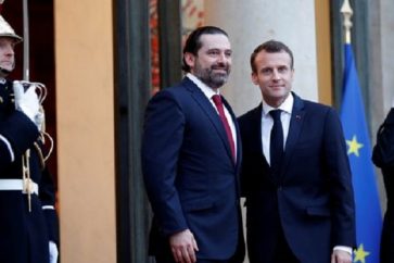 Hariri et Macron (Archives)