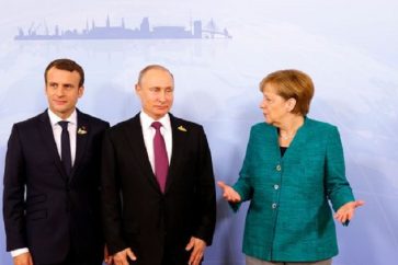 Macron, Poutine et Merkel