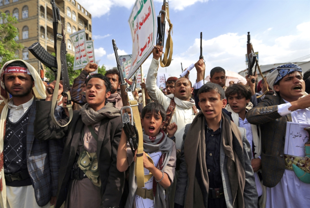 Des Yéménites anti-occupation à Sanaa