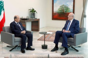 Les présidents Aoun et Mikati