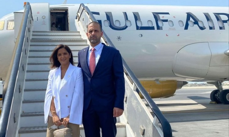 L'ambassadeur de Bahreïn en ‘Israël’, Khaled Yousef Al-Jalahmah et son épouse