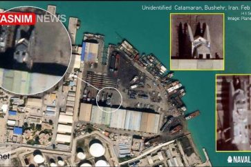 Des images satellites de la corvette "Martyr Soleimani" en construction aux Industries maritimes du CGRI à Bouchehr. ©Mashregh News