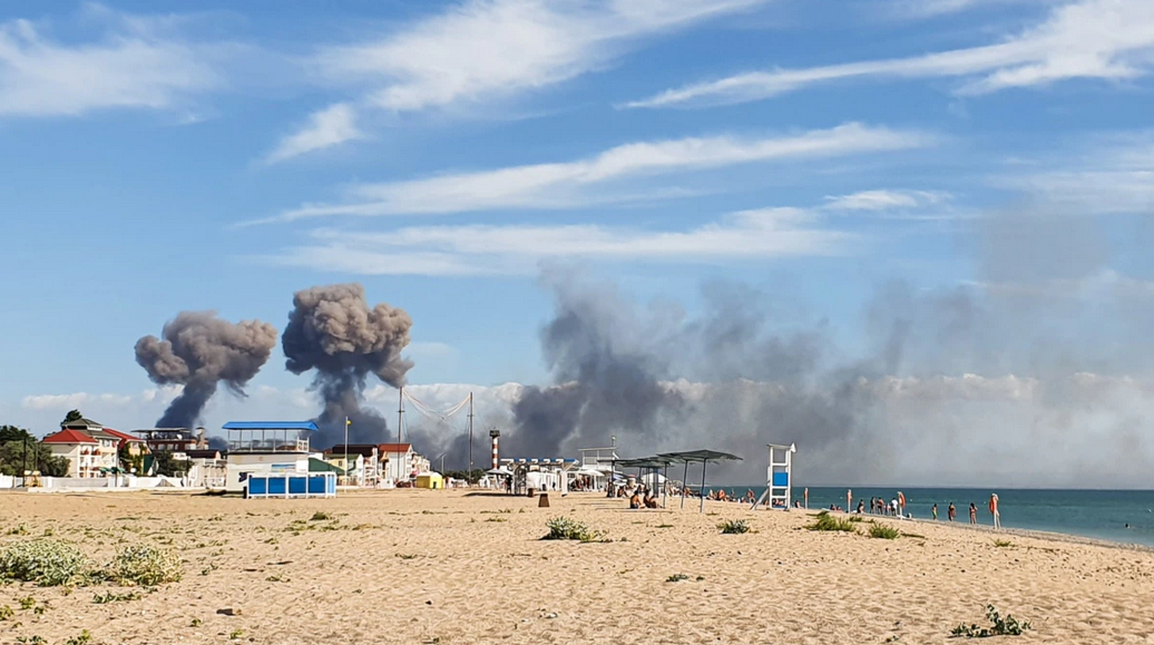 Explosion dans un dépôt situé sur le territoire de l'aérodrome militaire de Saki.