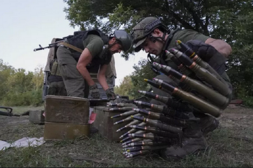 Des soldats ukrainiens près de Kharkiv.