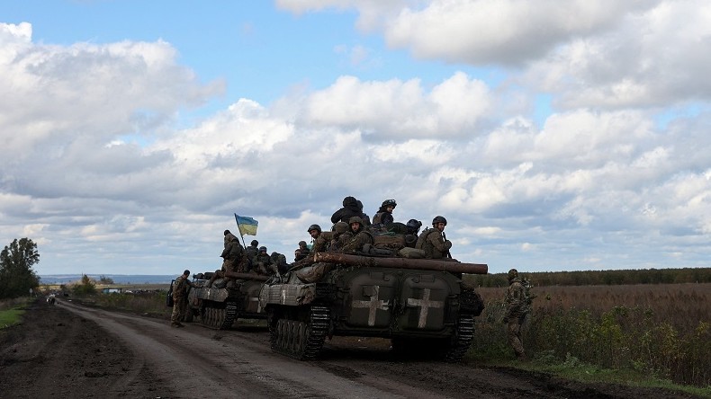 Des forces ukrainiennes à proximité de Krasny Liman, dans la région de Donetsk, le 4 octobre 2022 (illustration).