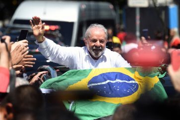 Lula en campagne, à Sao Paulo, au Brésil, le 30 octobre 2022.