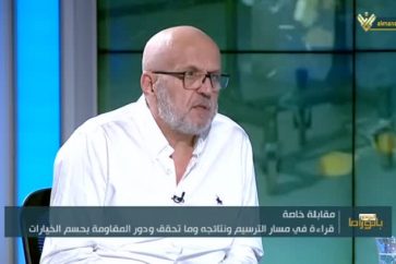 Le journaliste libanais Ibrahim AlAmine. Interview avec AlManar le 12 octobre 2022.