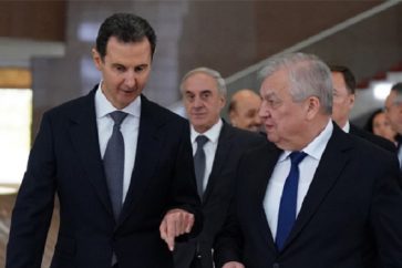 Le président syrien Bachar el-Assad a accueilli Alexandre Lavrentiev, envoyé spécial du président russe Vladimir Poutine, le jeudi 12 janvier 2023.