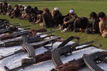 Des éléments du groupe terroriste Daech, dans la province afghane de Nangarhar, en 2019. ©AFP/Archives