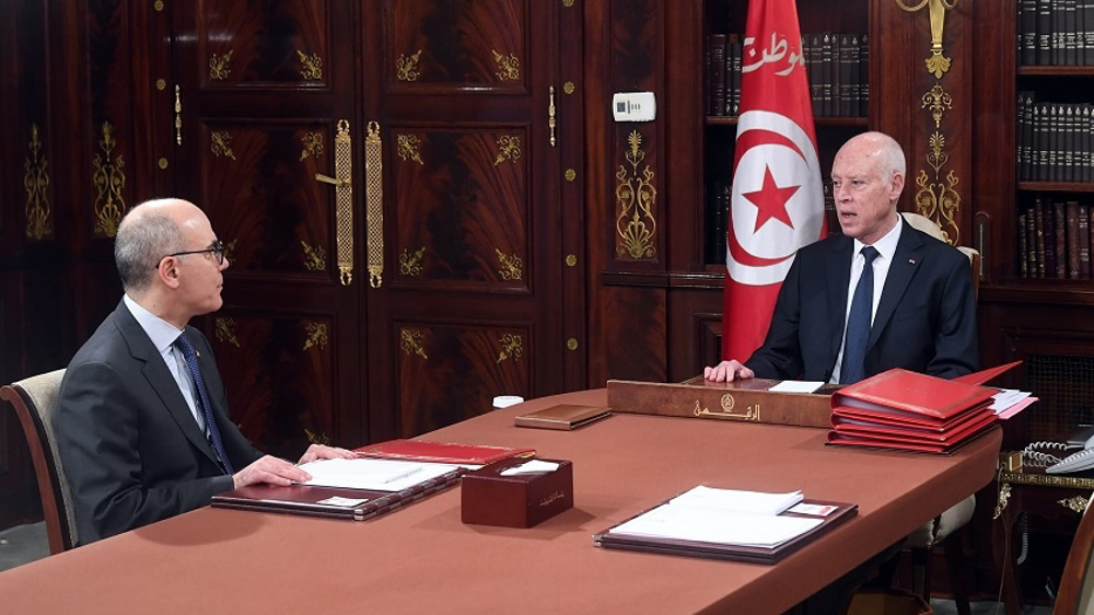 Le président tunisien, Kaïs Saïed, a reçu, ce jeudi 9 février 2023, le ministre des Affaires étrangères, Nabil Ammar. ©Businessnews.tn