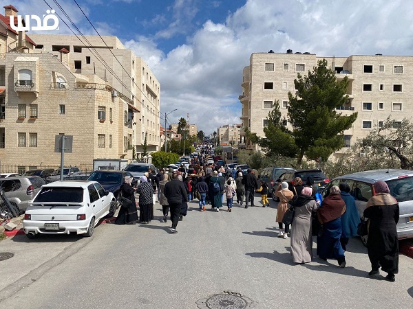 Sur le chemin de la mosquée d'al-Aqsa depuis Bethléem