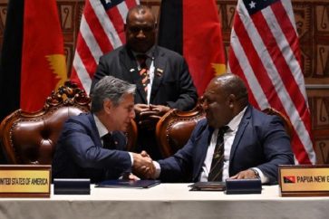L'accord a été signé fin mai par le chef de la diplomatie américaine, Antony Blinken, et le ministre de la Défense de Papouasie-Nouvelle-Guinée, Win Bakri Daki (Photo, AFP).