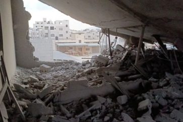 La maison du martyr Kharousha détruite par les forces d'occupation à Naplouse, le 8 aout 2023