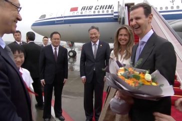 Arrivé du président syrien Bachar al-Assad et son épouse Asma en Chine, le 21 septembre 2023.