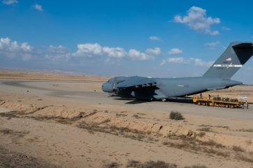 Avion américain transportant des équipements militaires à l'entité sioniste, le 15 octobre 2023.