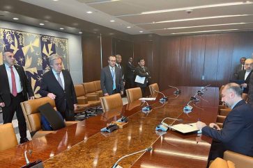Le ministre iranien des Affaires étrangères, Hossein Amir-Abdollahian, a rencontré le Secrétaire général de l’ONU, Antonio Guterres, à New York, dimanche 24 septembre 2023. © Mfa.ir
