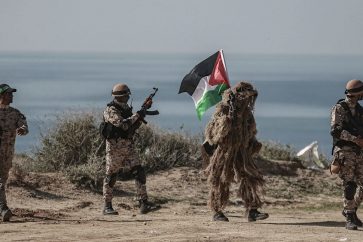 Des combattants de la Résistance palestinienne à Gaza.