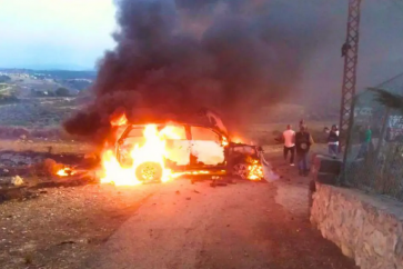La voiture des journalistes frappée par l'armée d'occupation israélienne, le 13 octobre, au sud-Liban.