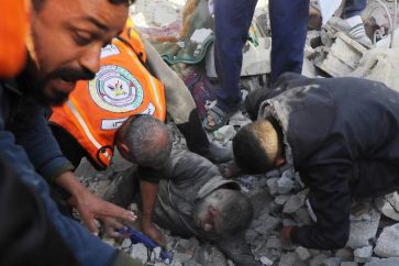 Des victimes de l'agression israélienne contre Gaza