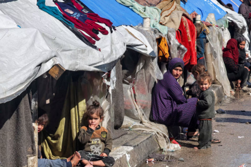Des déplacés palestiniens s'abritent sous des tentes à Rafah, dans la bande de Gaza, le 8 février 2024. ©AFP