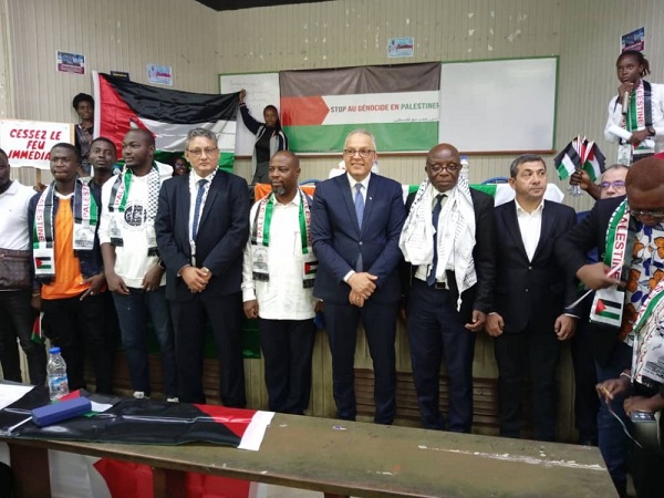 Ambassadeur de Palestine en Côte d'Ivoire lors d'une conférence à l'Université Houphouët Bobigny Abidjan