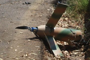 Les débris du drone qui a causé la mort du soldat israélien à Capri