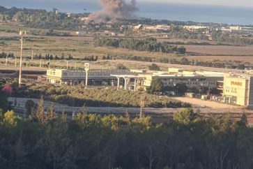 Chute des missiles du Hezbollah au nord de Césarée.