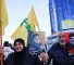 Des Libanais brandissent des drapeaux du Hezbollah et des affiches avec des images de l’ancien secrétaire général du Hezbollah, Seyyed Hassan Nasrallah, à l’entrée de la banlieue sud de Beyrouth, mercredi 27 novembre 2024. ©Reuters