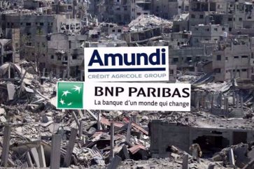 BNP Paribas et le Crédit Agricole proposent à leurs clients d’investir dans l’armement israélien. (Photomontage d’illustration du site Off Investigation)